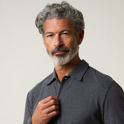 Dobby Button Down Shirt in Black