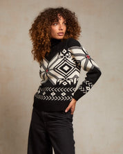 Large Snowflake Sweater In Black