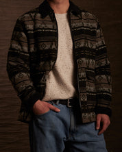 Berber Lined Southwest Rancher Jacket in Olive Black