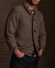 Alpaca Blend Cardigan in Espresso