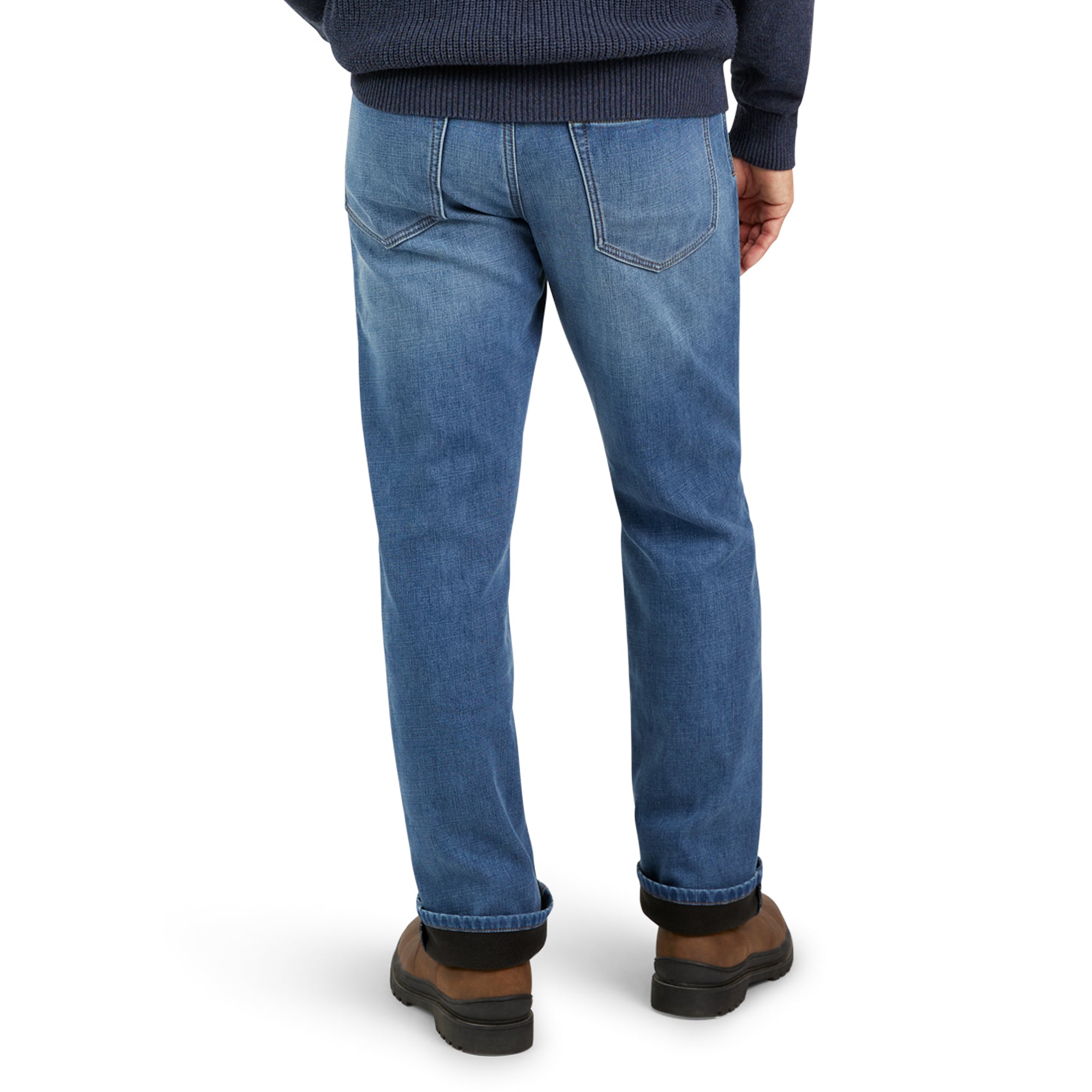Regular Fit Fleece Lined Jeans - Baltic Wash