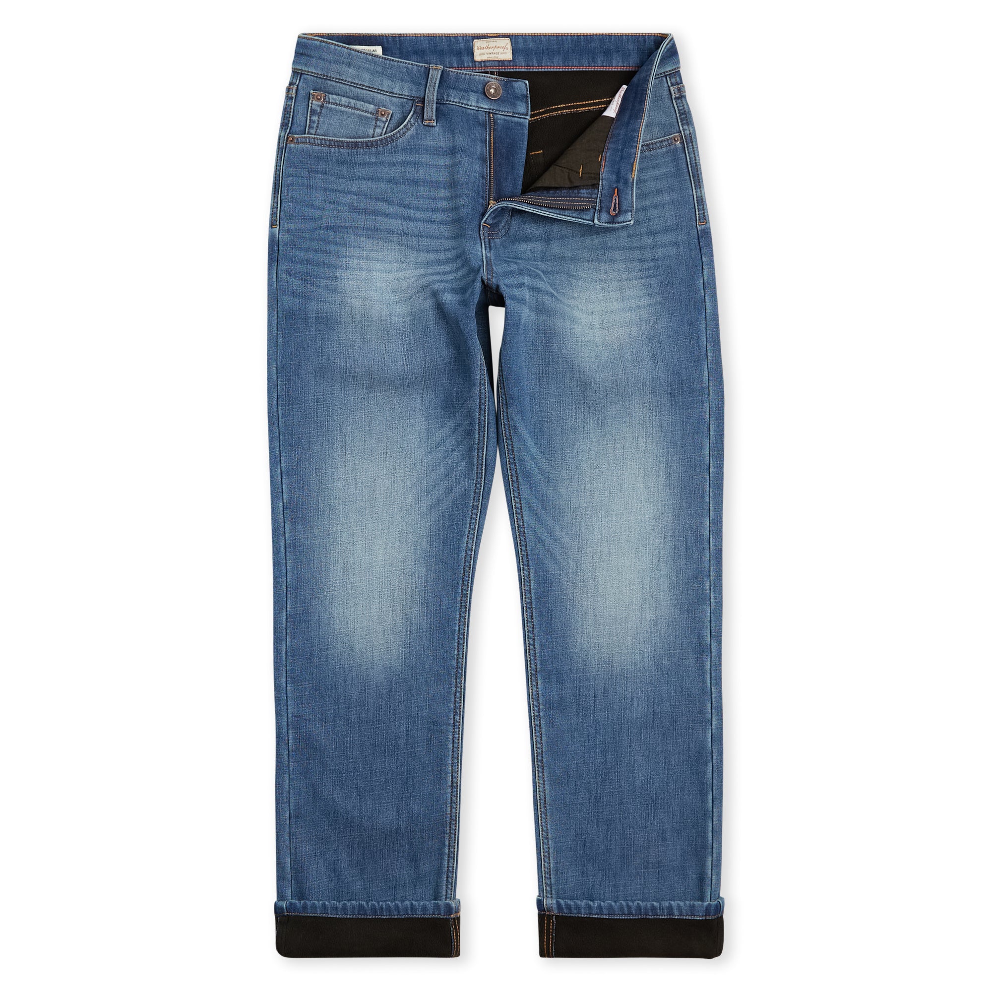 Regular Fit Fleece Lined Jeans - Baltic Wash