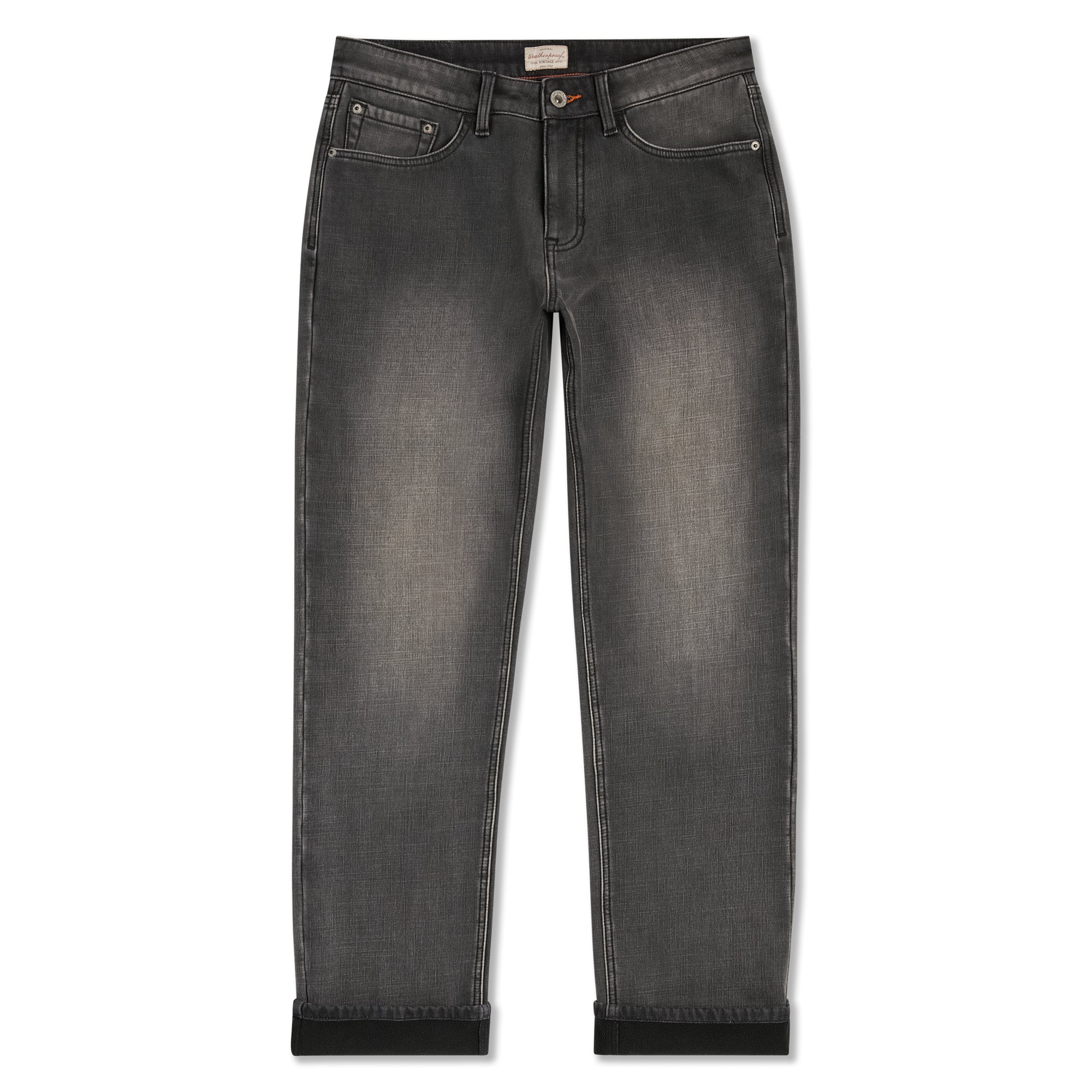 Regular Fit Fleece Lined Jeans - Grey Used