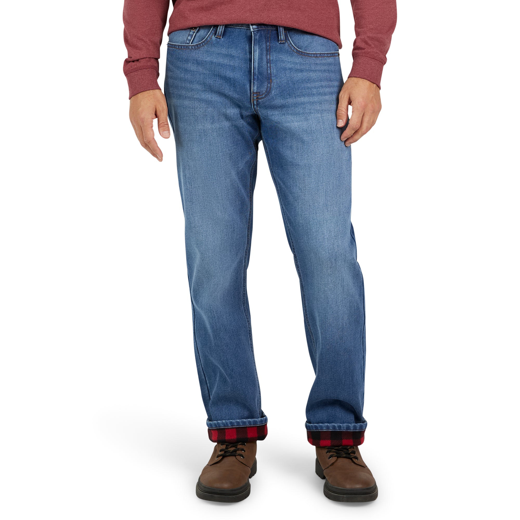 Regular Fit Fleece Lined Jeans - Mistique Wash