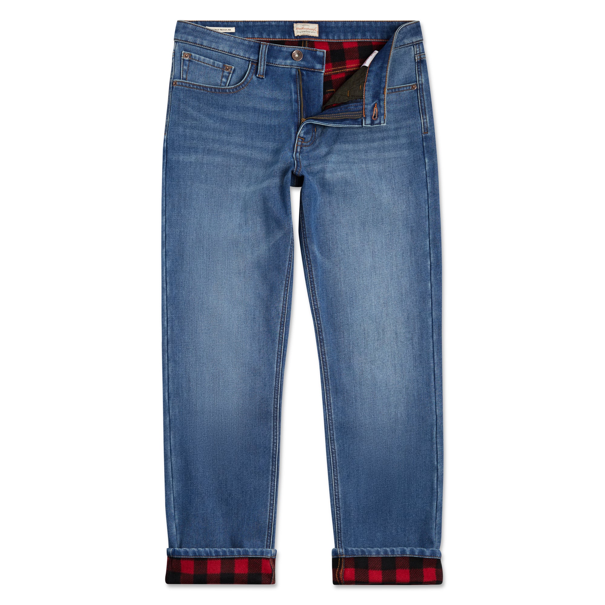 Regular Fit Fleece Lined Jeans - Mistique Wash