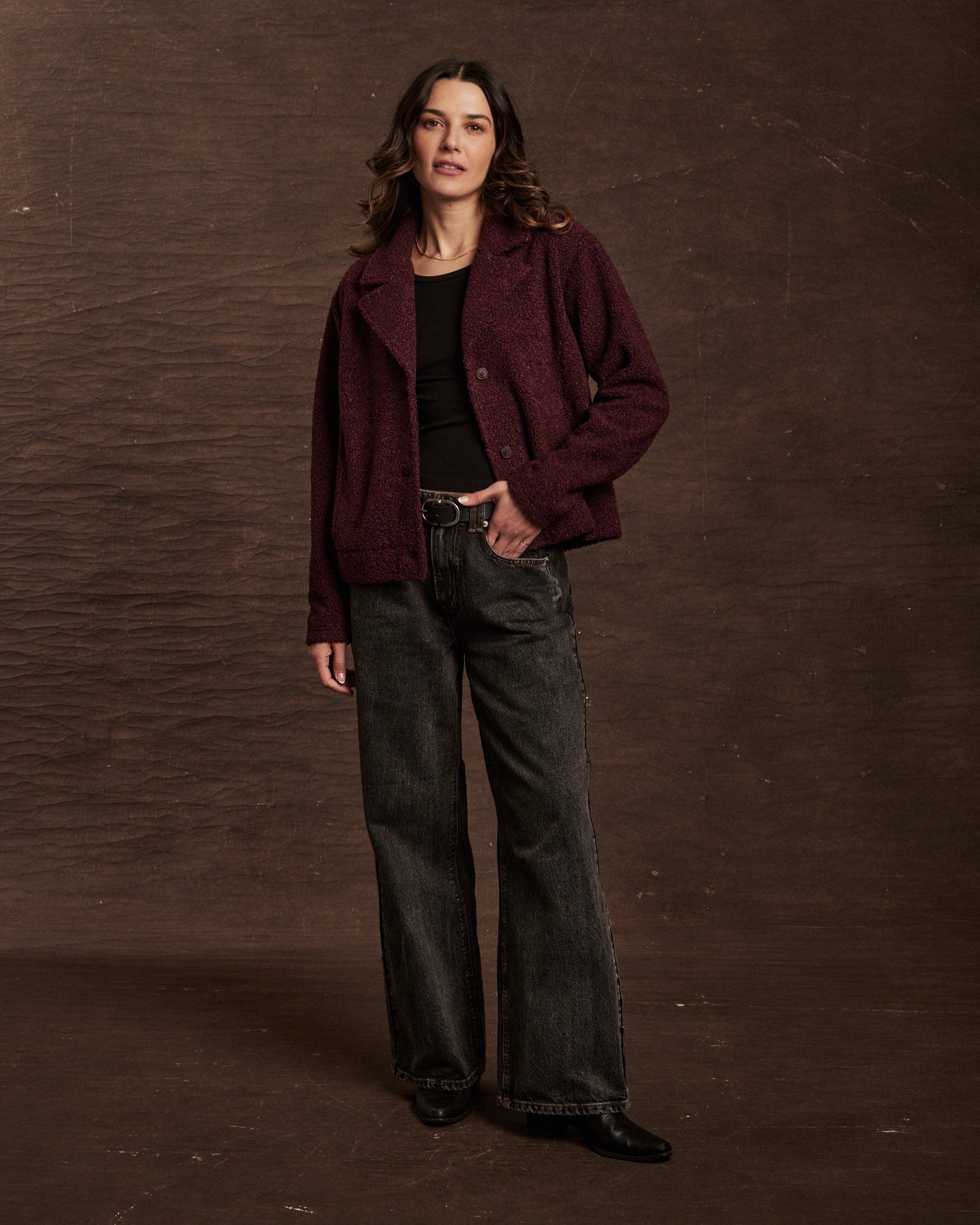 Women's Teddy Fleece Jacket in Fig