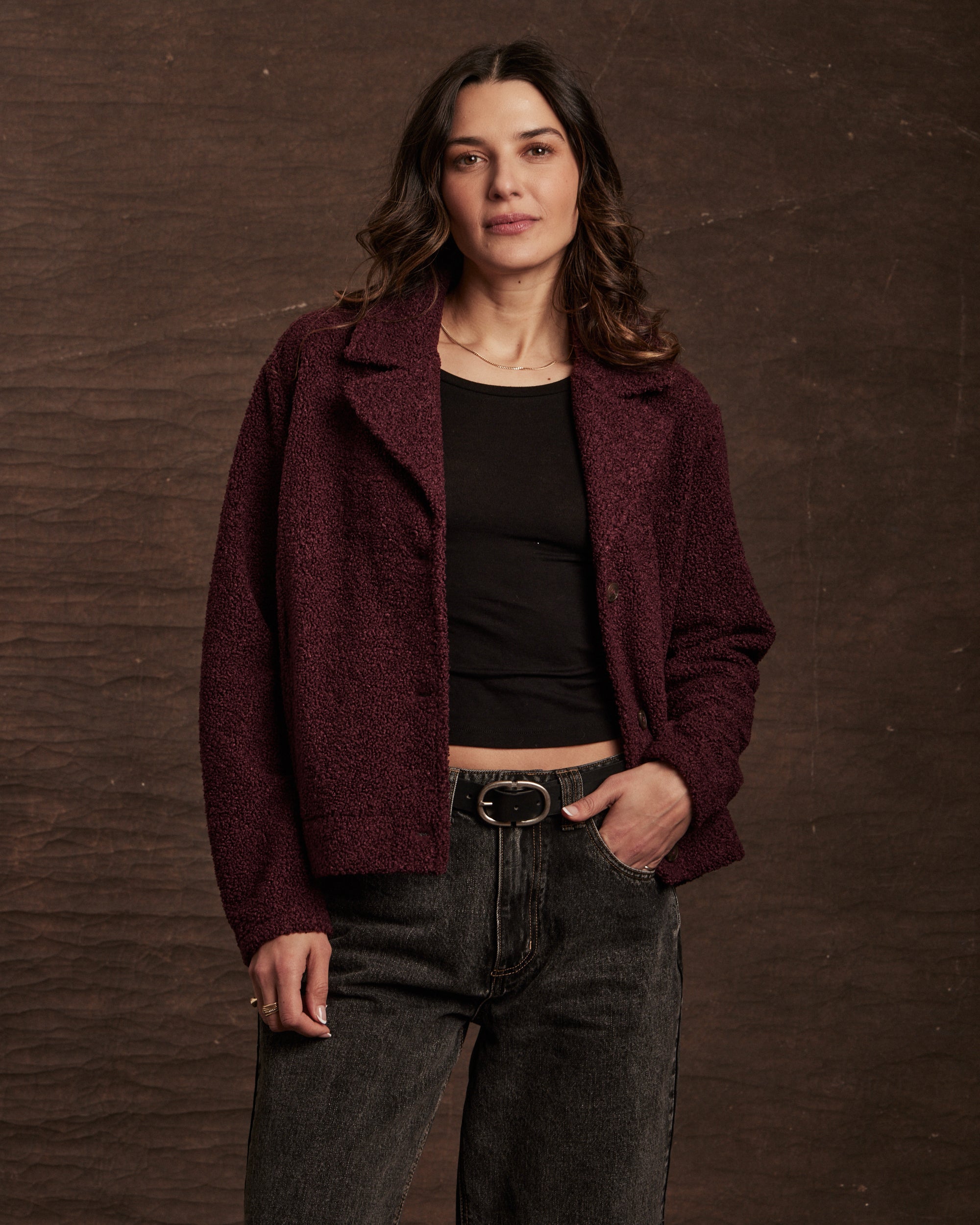 Women's Teddy Fleece Jacket in Fig