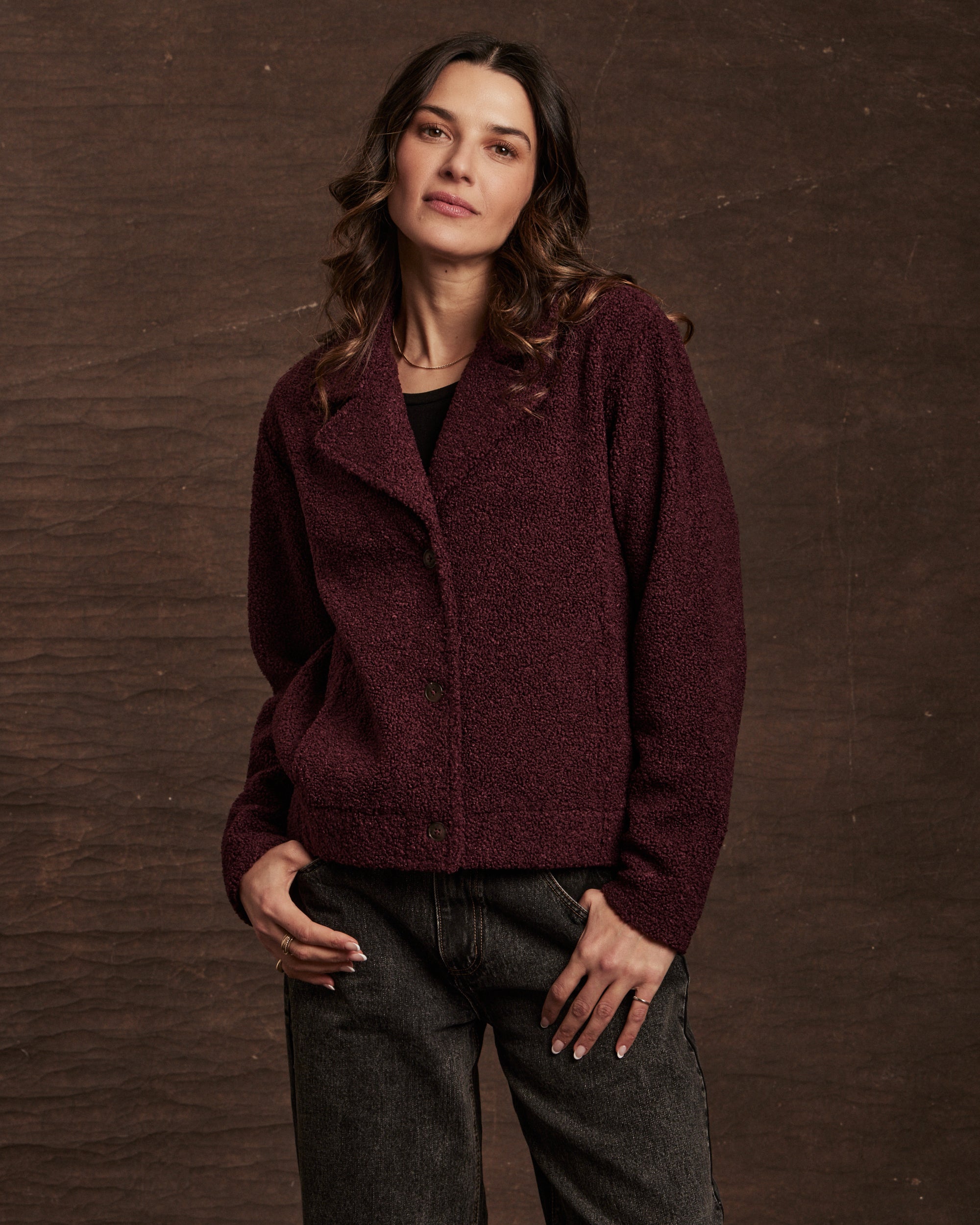 Women's Teddy Fleece Jacket in Fig