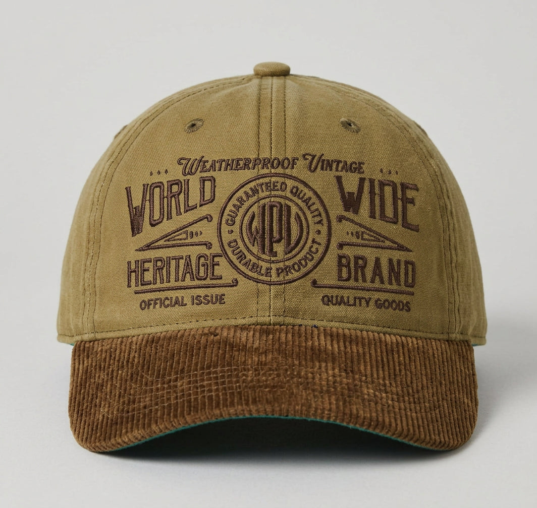 Outfitter Canvas & Cord Cap in Brown