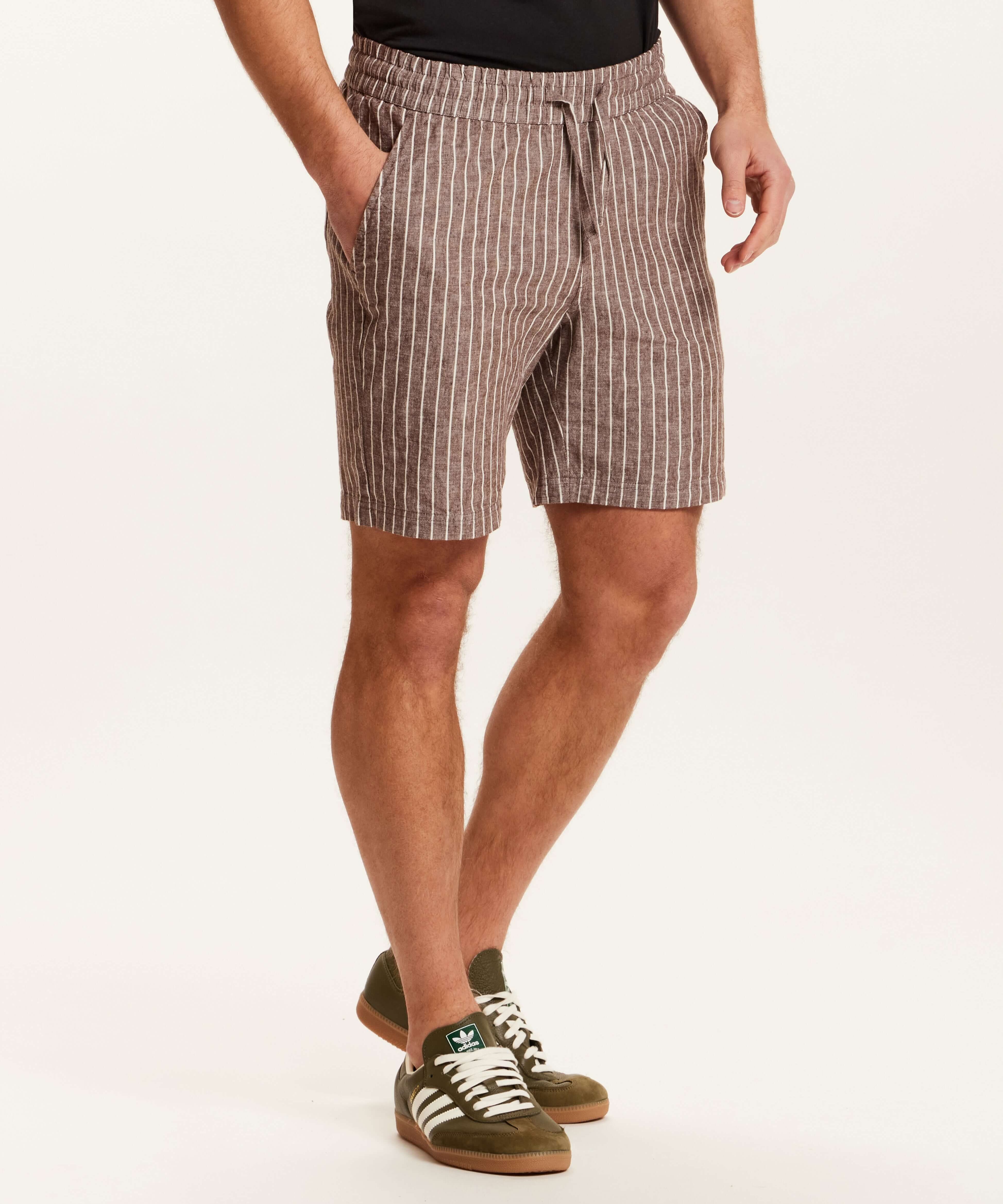 chambray-stripe-drawstring-shorts-brown-stripe-lightweight-linen-cotton-side-pockets.jpg