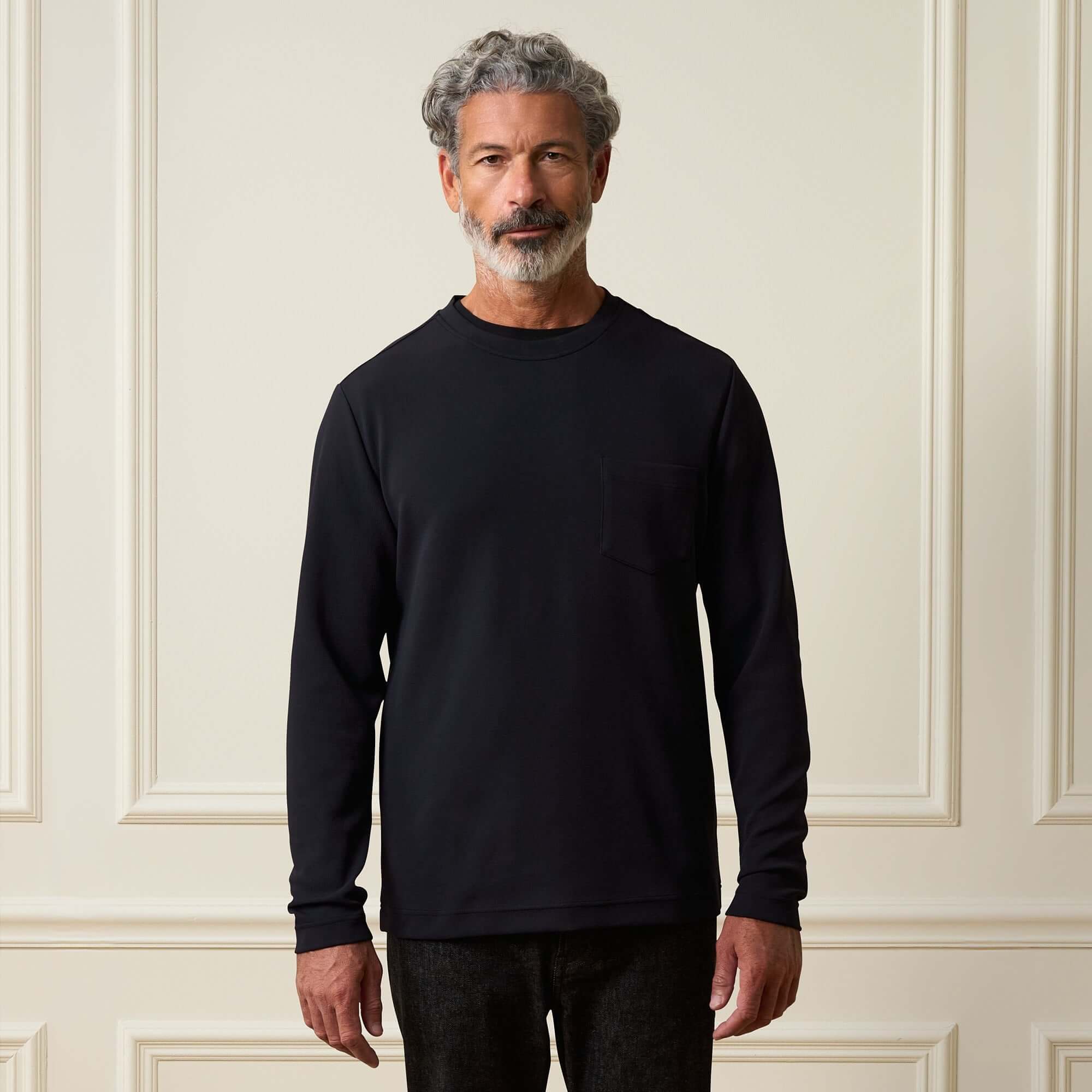 Crinkle Scuba Crew Neck Ivory