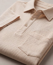 Diamond Texture Polo in Turtle Dove