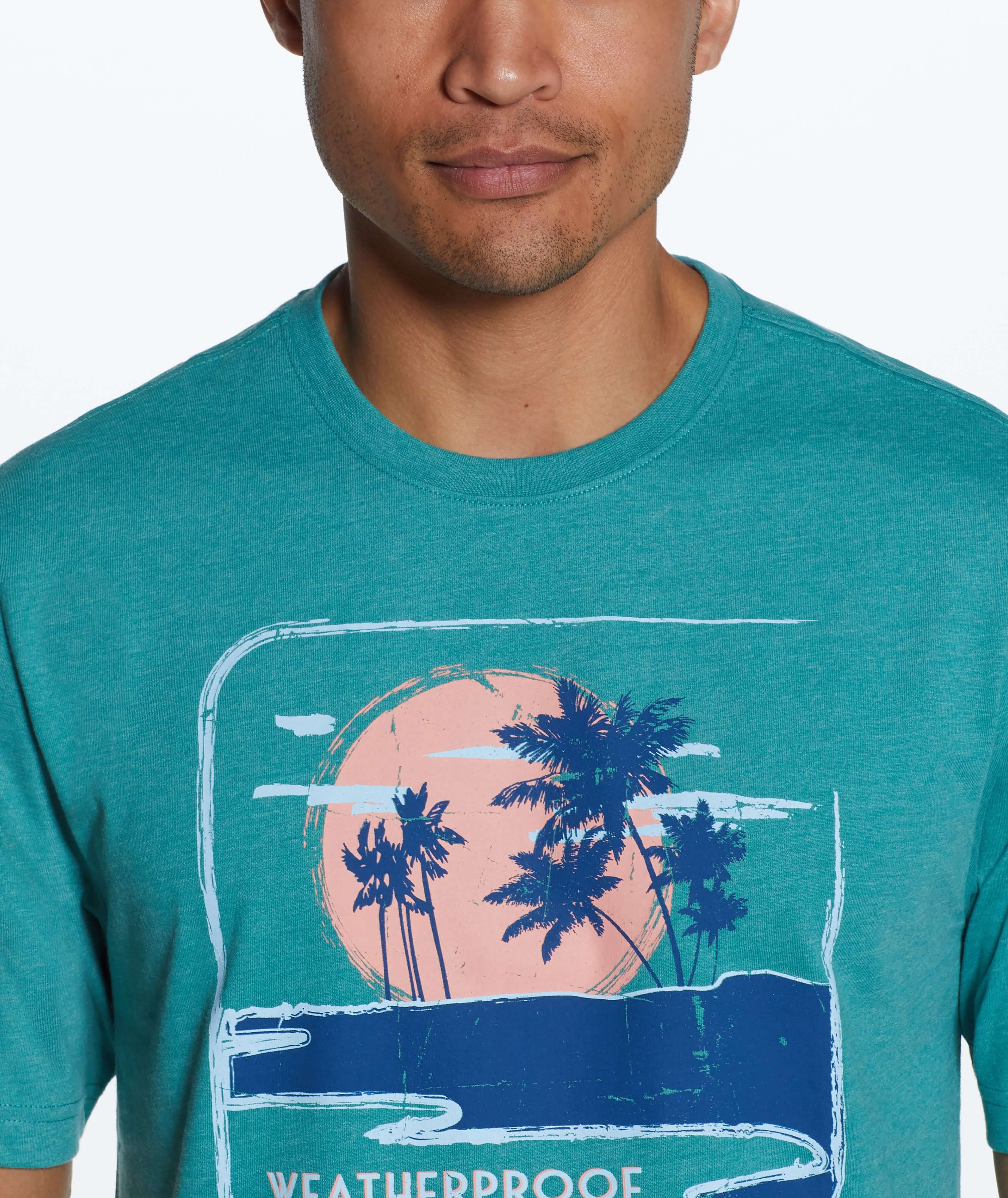 Graphic Tee In Pool Blue