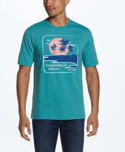 Graphic Tee In Pool Blue
