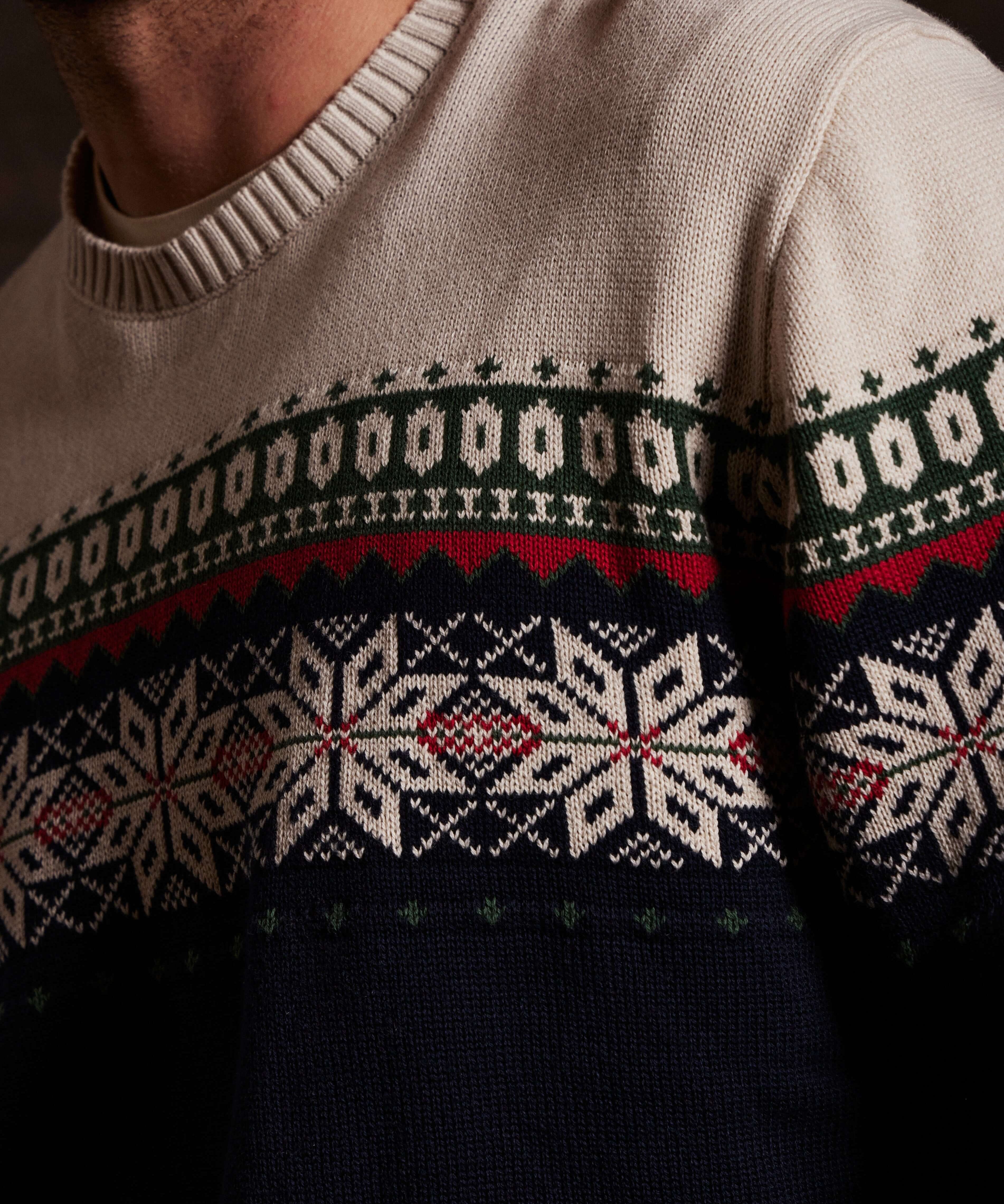 Holiday Snowflake Crew In Dark Navy | Sweaters | Weatherproof Vintage