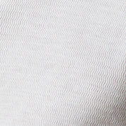 Close-up of the texture of the Long Sleeve Crinkle Henley in White, showcasing its lightly crinkled design.