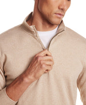 Long Sleeve Quarter Zip in Kelp featuring a mock neck and quarter-zip closure for versatile layering.