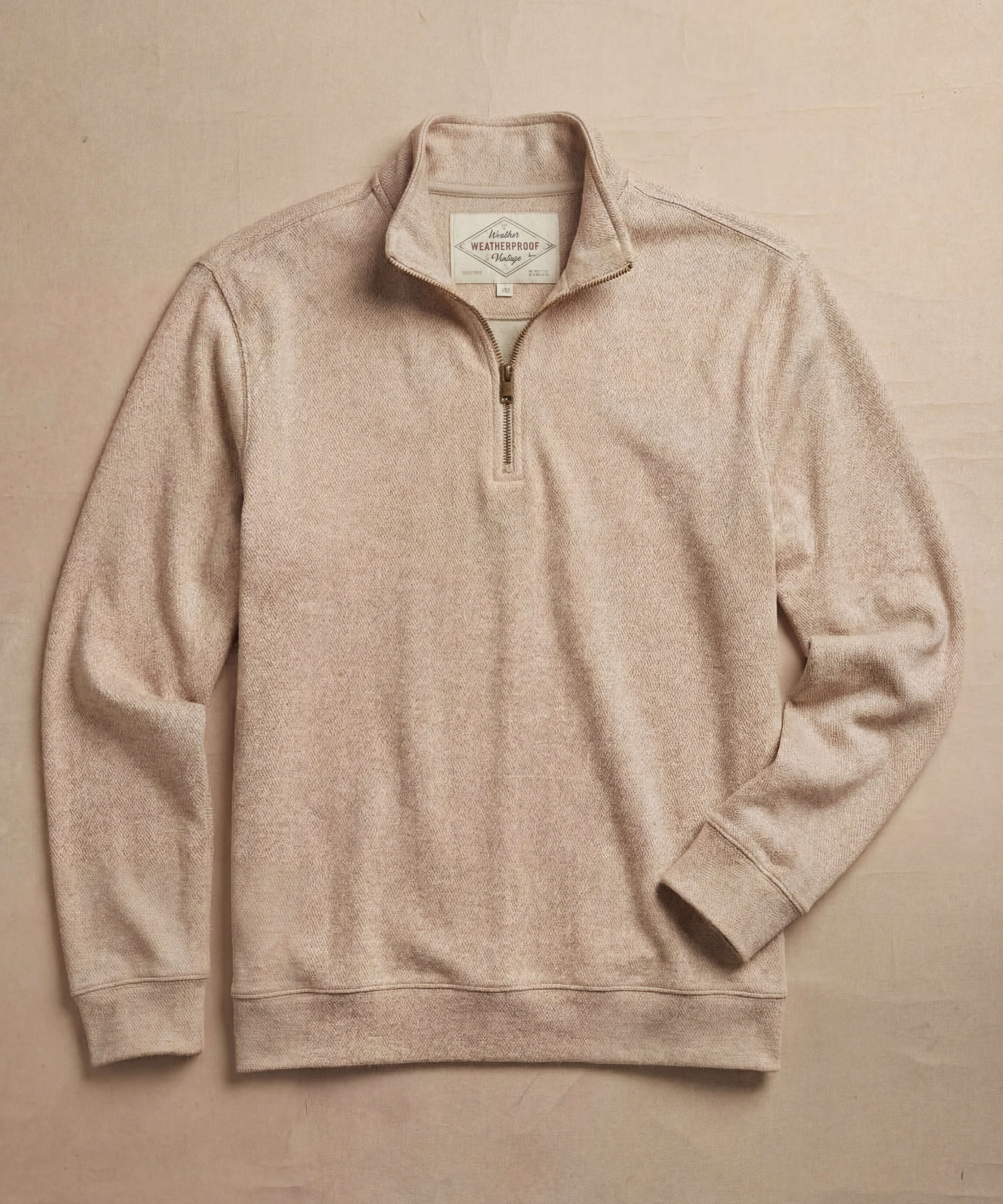 Long Sleeve Quarter Zip in Kelp, soft pullover with mock neck and quarter-zip closure for layering.