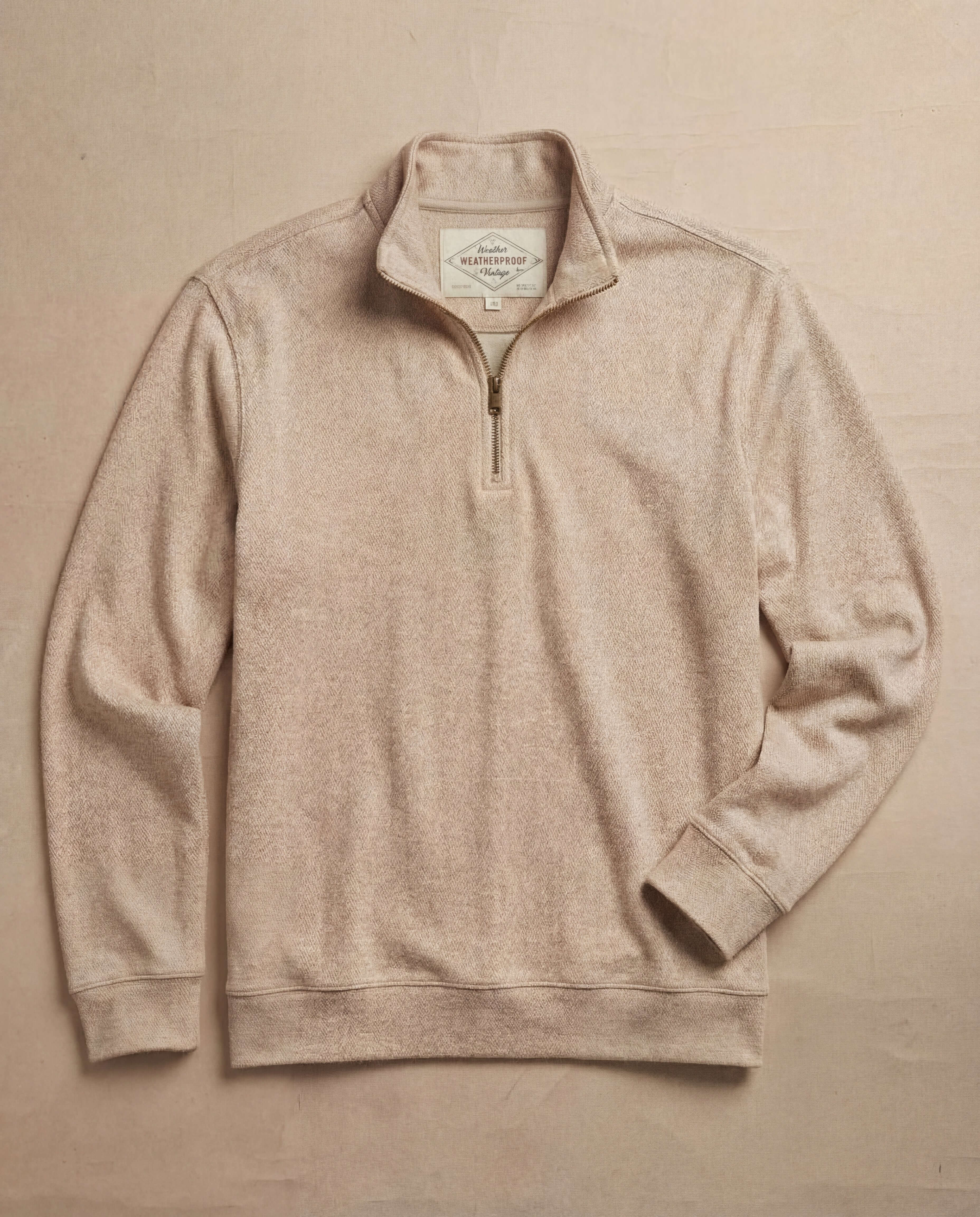 Long Sleeve Quarter Zip in Kelp, soft pullover with mock neck and quarter-zip closure for layering.