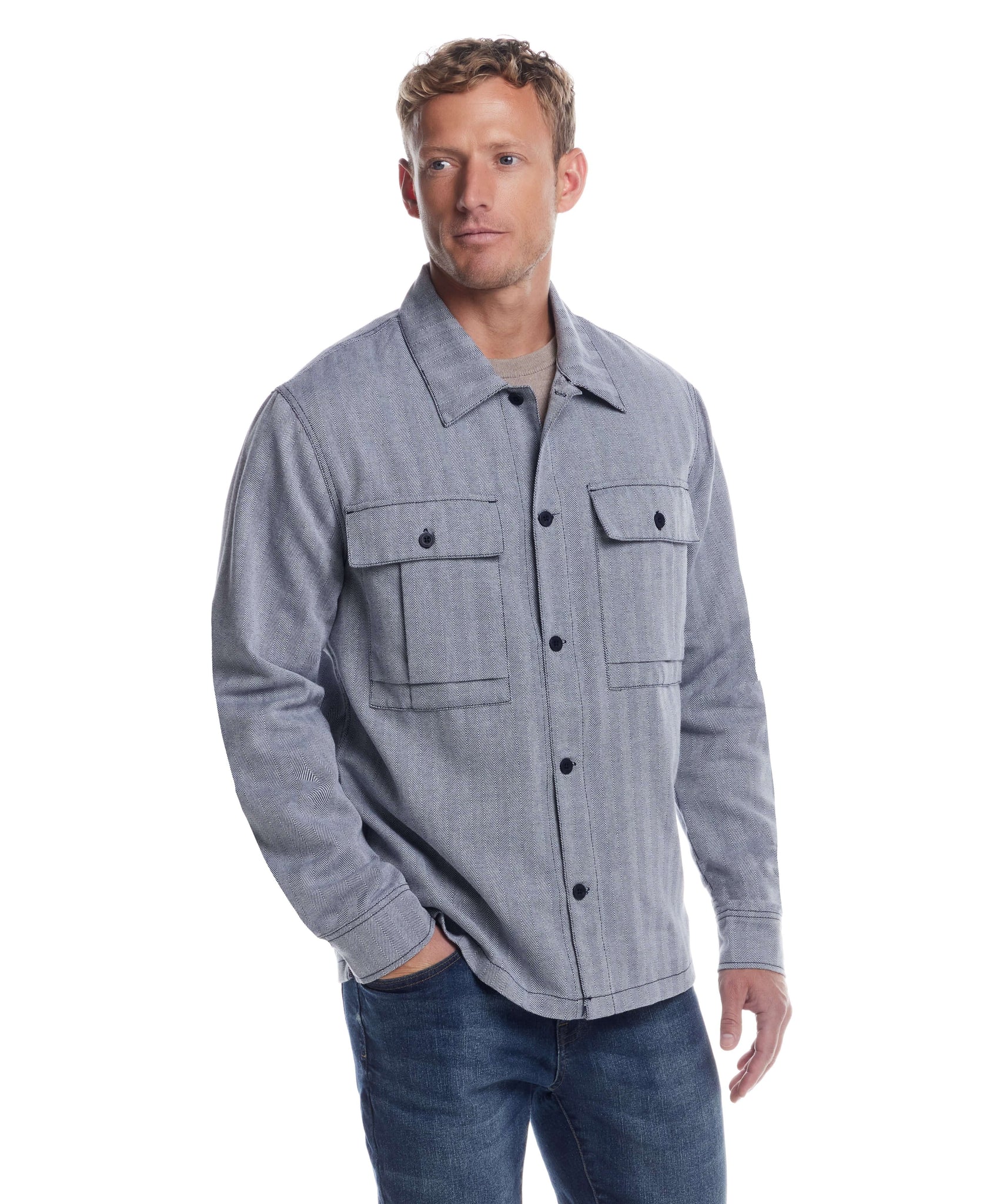 Utility Shirt Jacket in Navy | Weatherproof Vintage Utility Shirt Jacket in Navy | Weatherproof Vintage