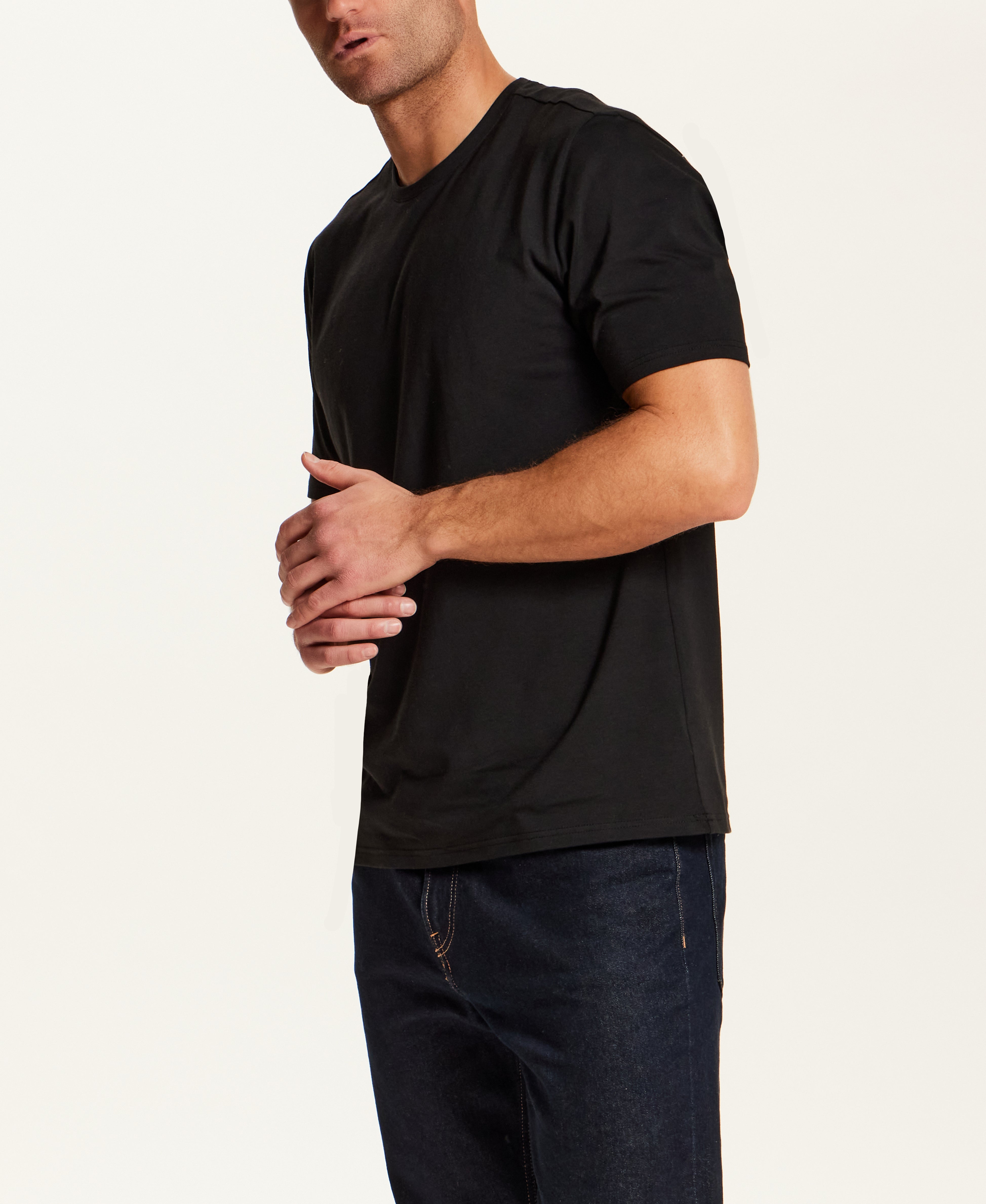 Super Soft Crewneck Tee in Black