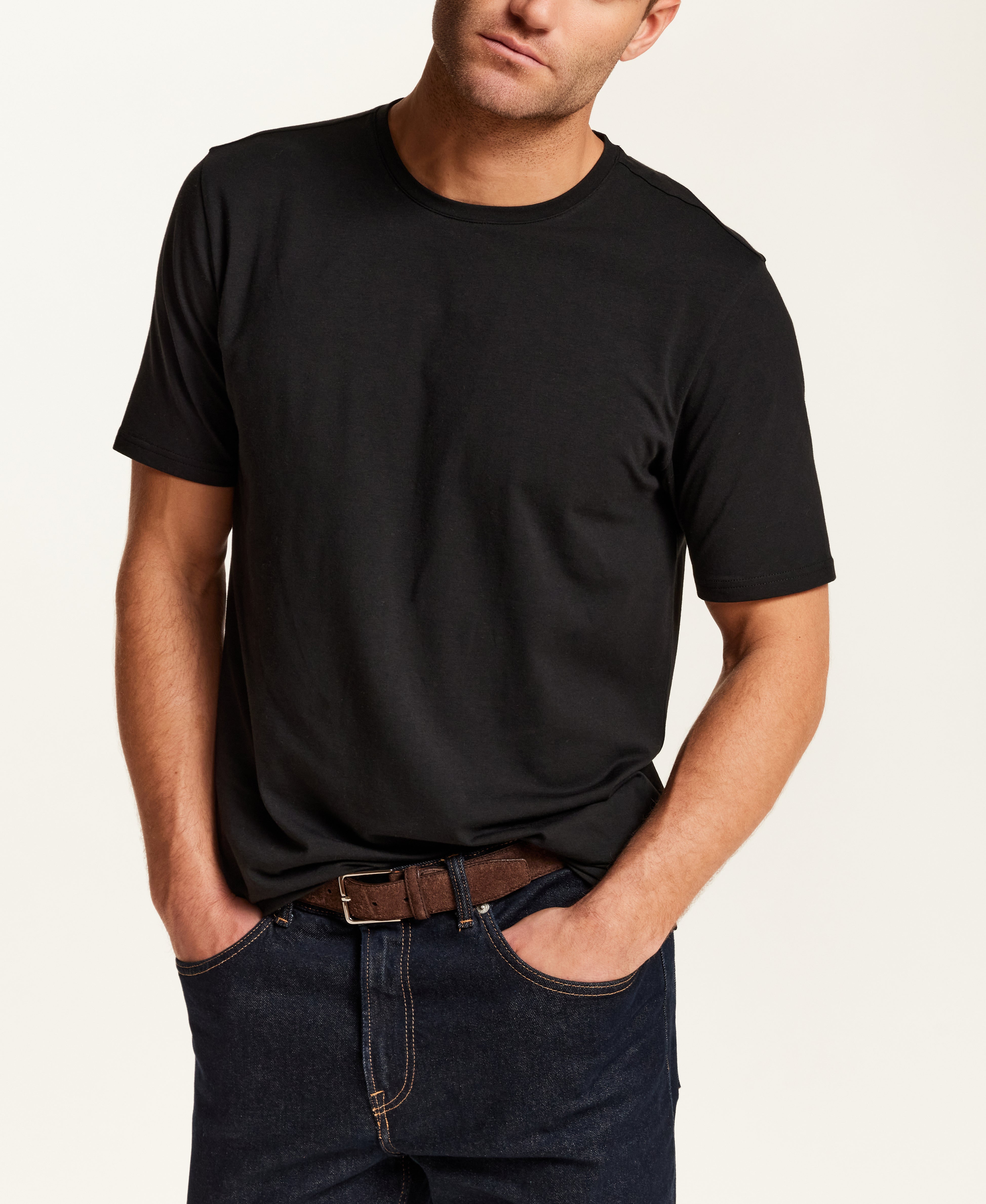 Super Soft Crewneck Tee in Black