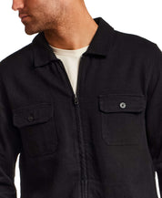 The Unlined Zip Overshirt in Black