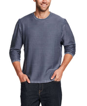 Twill Stonewash Sweater in Insignia Blue, a comfortable and stylish crew neck for year-round wear.