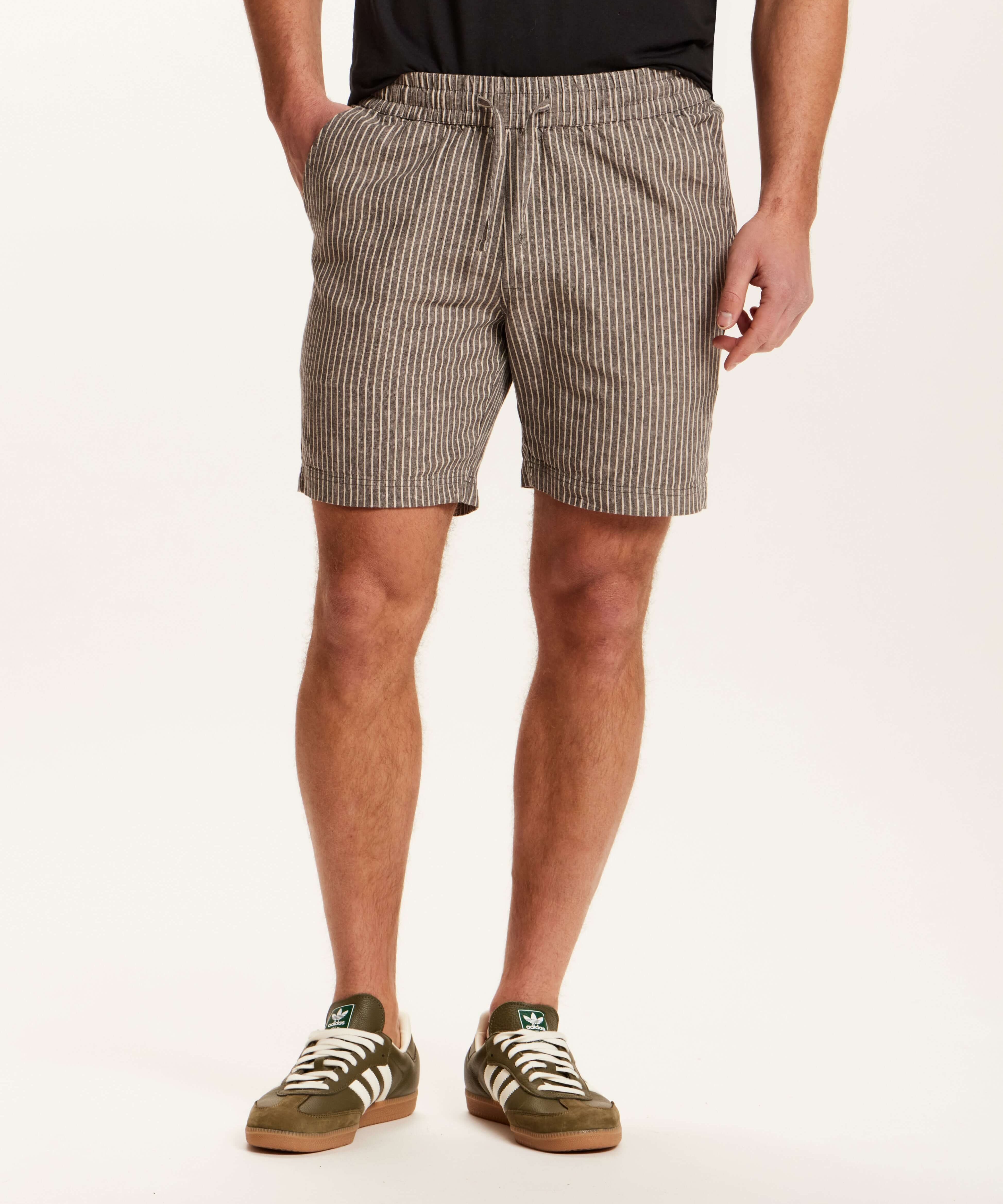 mens-chambray-stripe-drawstring-short-black-stripe.jpg