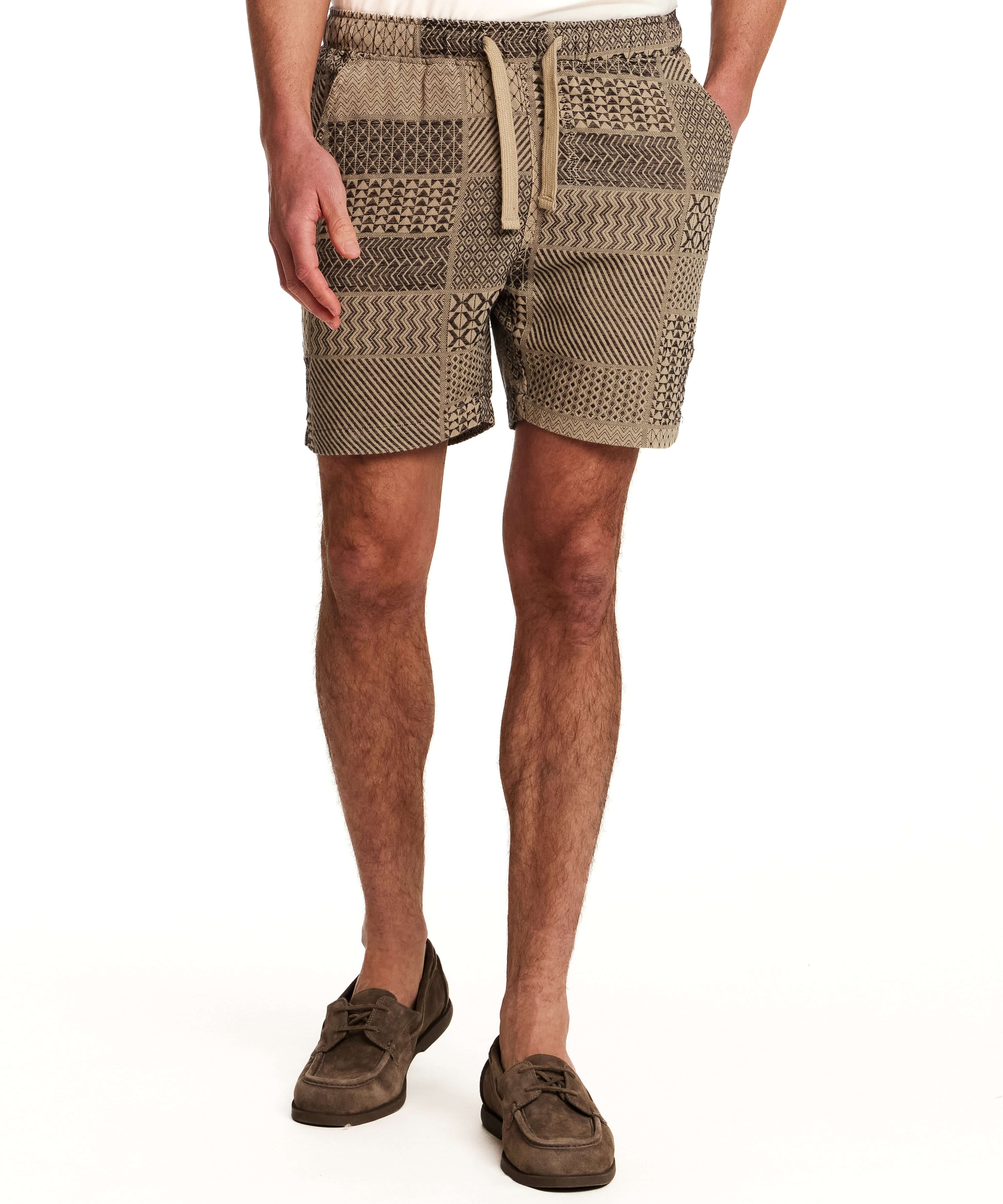mens-khaki-patchwork-jacquard-shorts-elastic-waistband.jpg