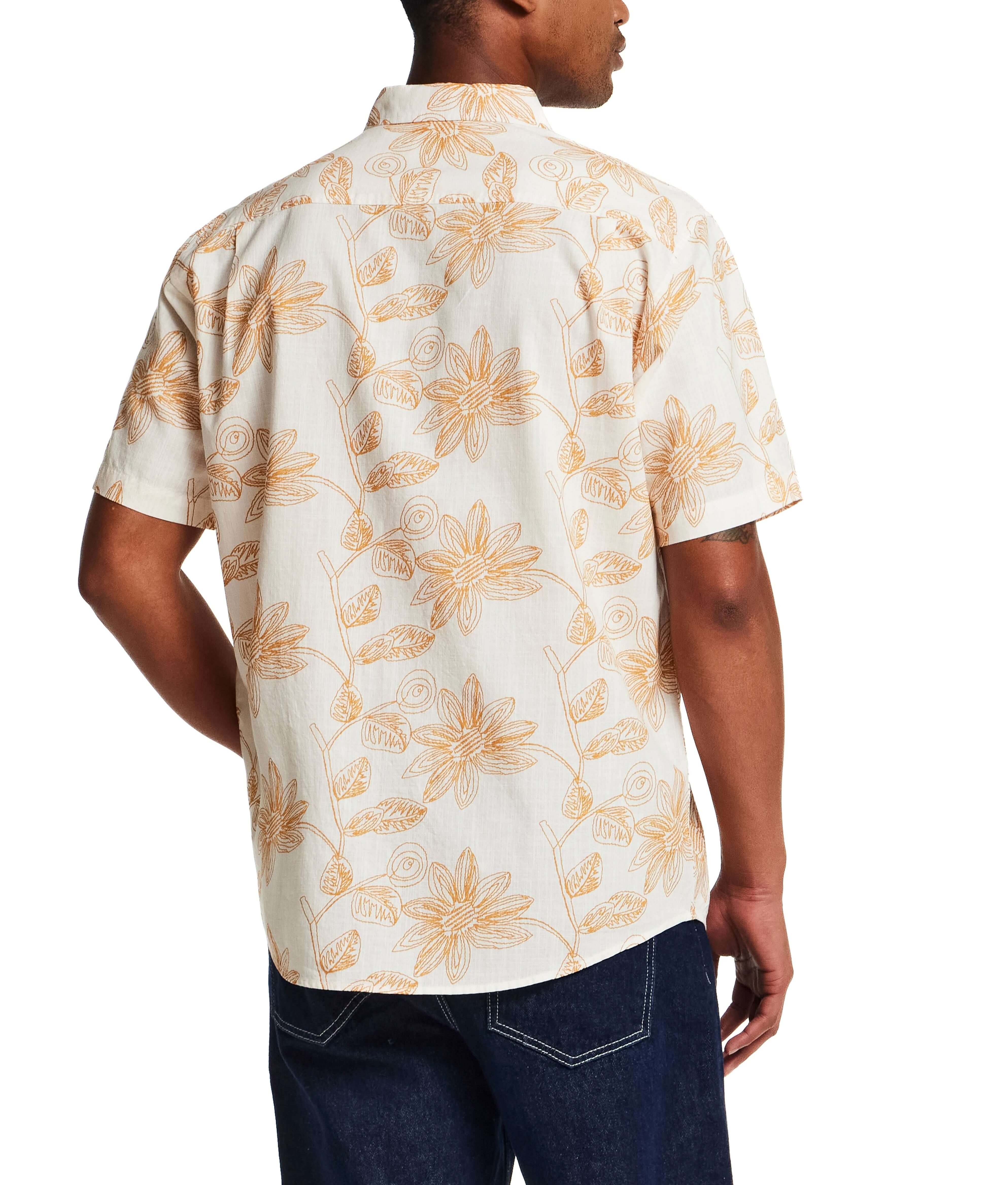 mens-short-sleeve-cotton-linen-texture-shirt-sunrise-floral-pattern-back.jpg