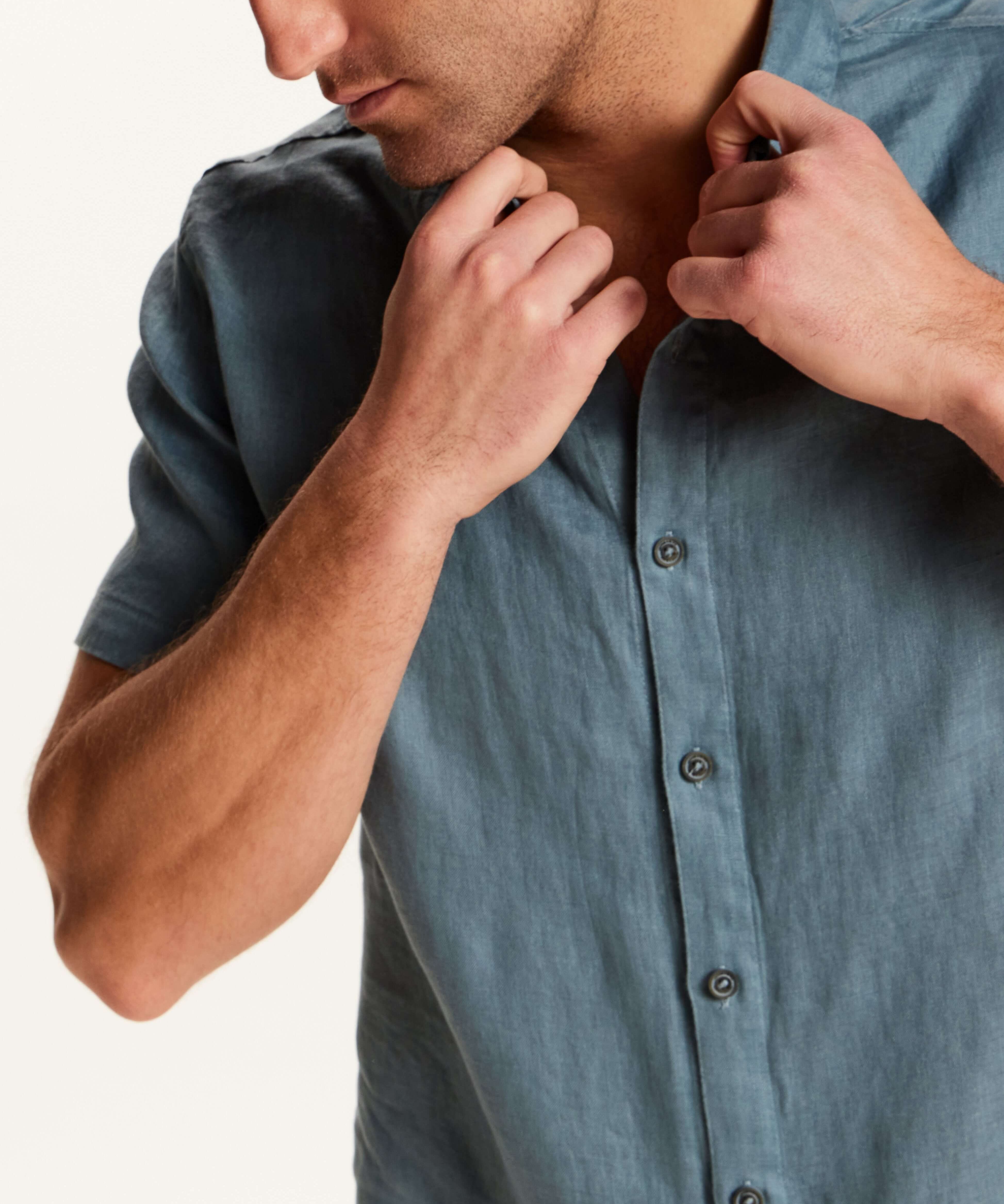 mens-short-sleeve-linen-shirt-slate-blue-detail.jpg