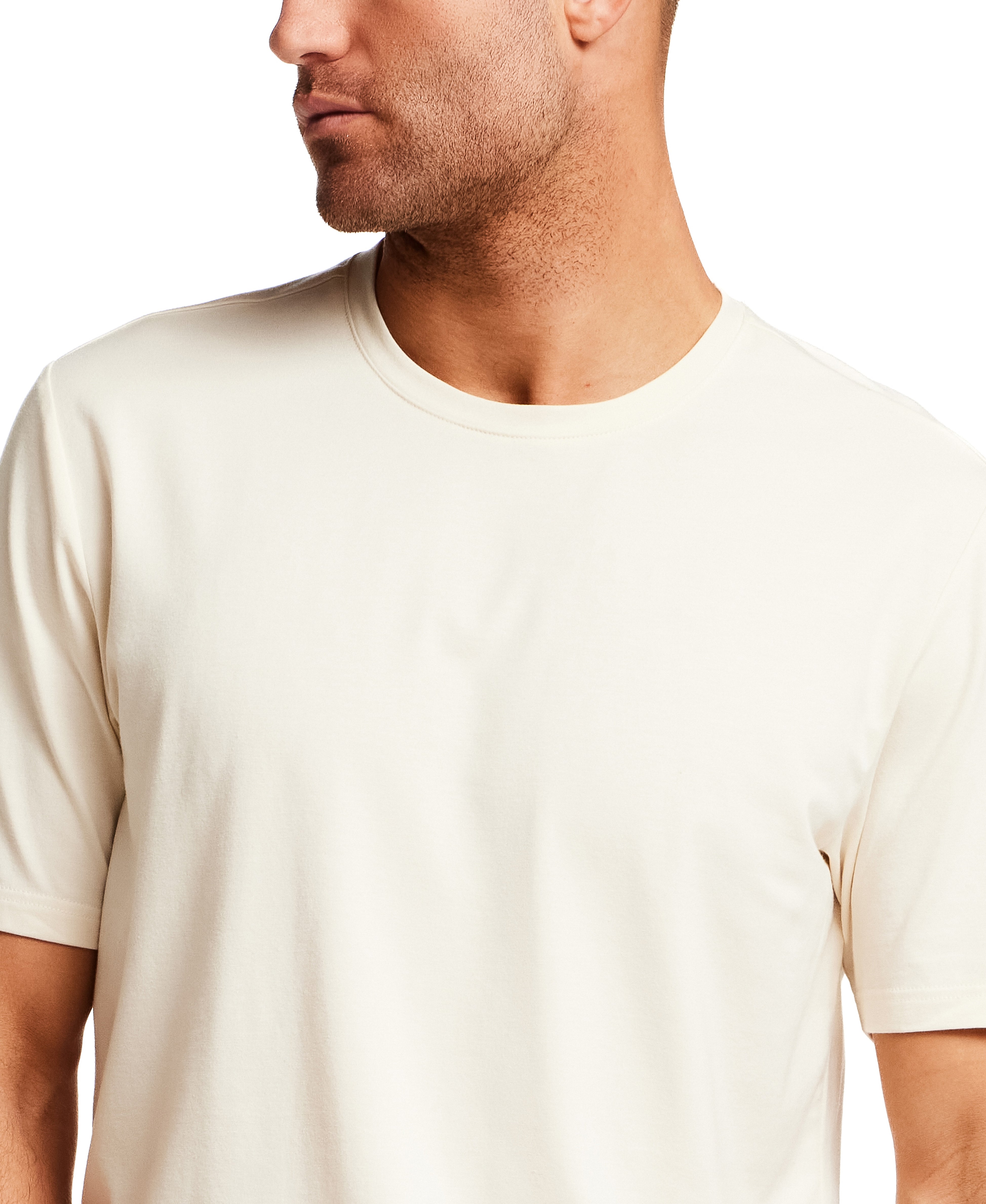 Super Soft Crewneck Tee in Stone