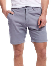 The 8" Twill Short in Sharkskin displayed on a model, showcasing its flat front and side pockets.