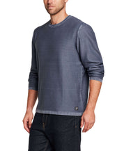 Twill Stonewash Sweater in Insignia Blue, featuring a classic roll-neck shape and casual vintage look.