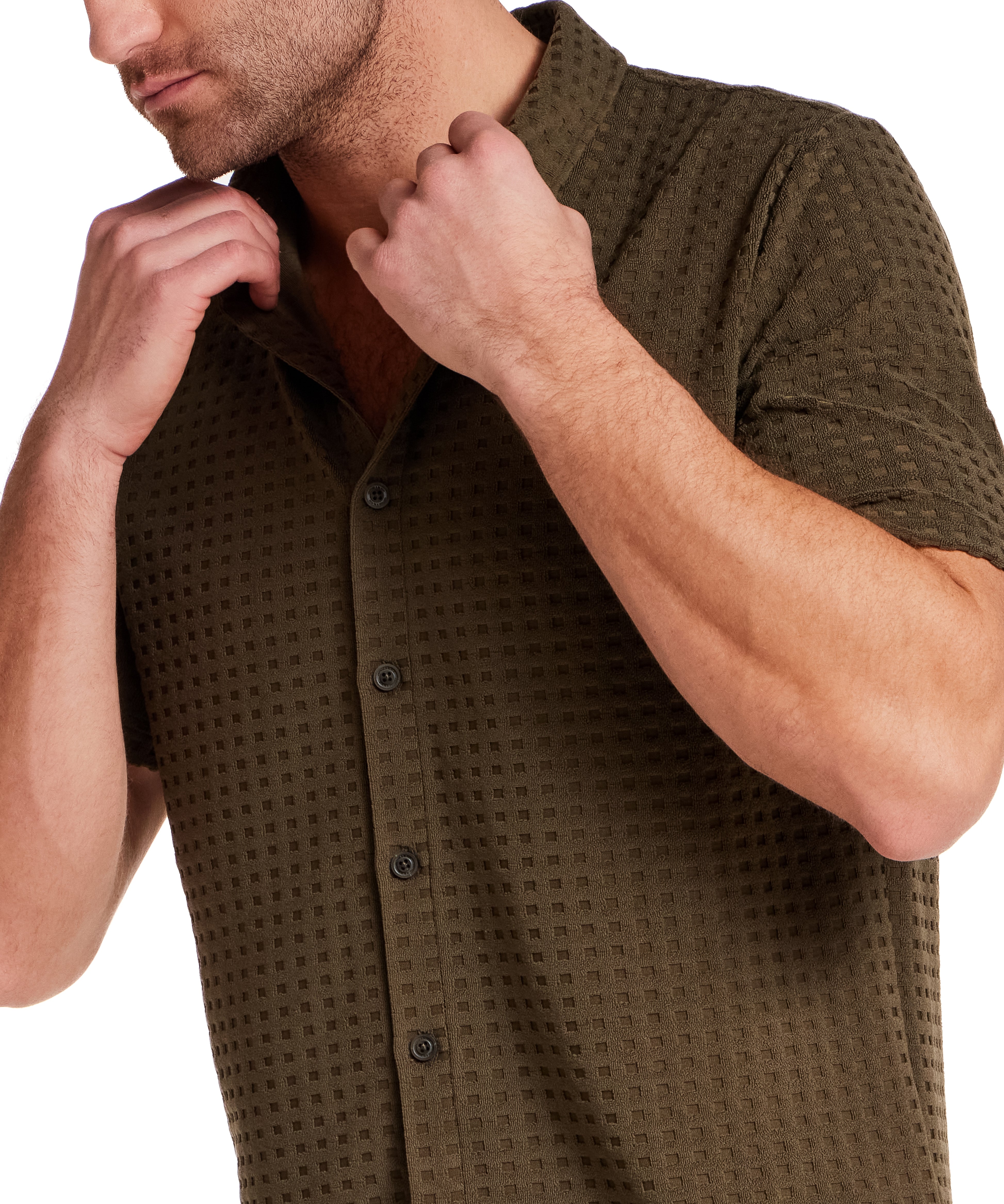 mens-vintage-olive-textured-grid-shirt-detail.jpg