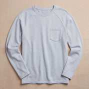 Long Sleeve Raglan Sweatshirt in Dusty Blue