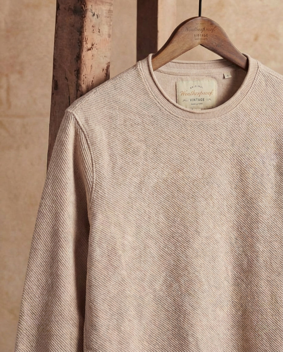 Twill Stonewash Sweater in Natural
