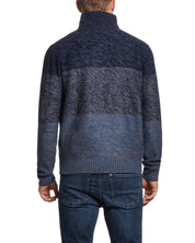 Ombre Button Mock In Navy