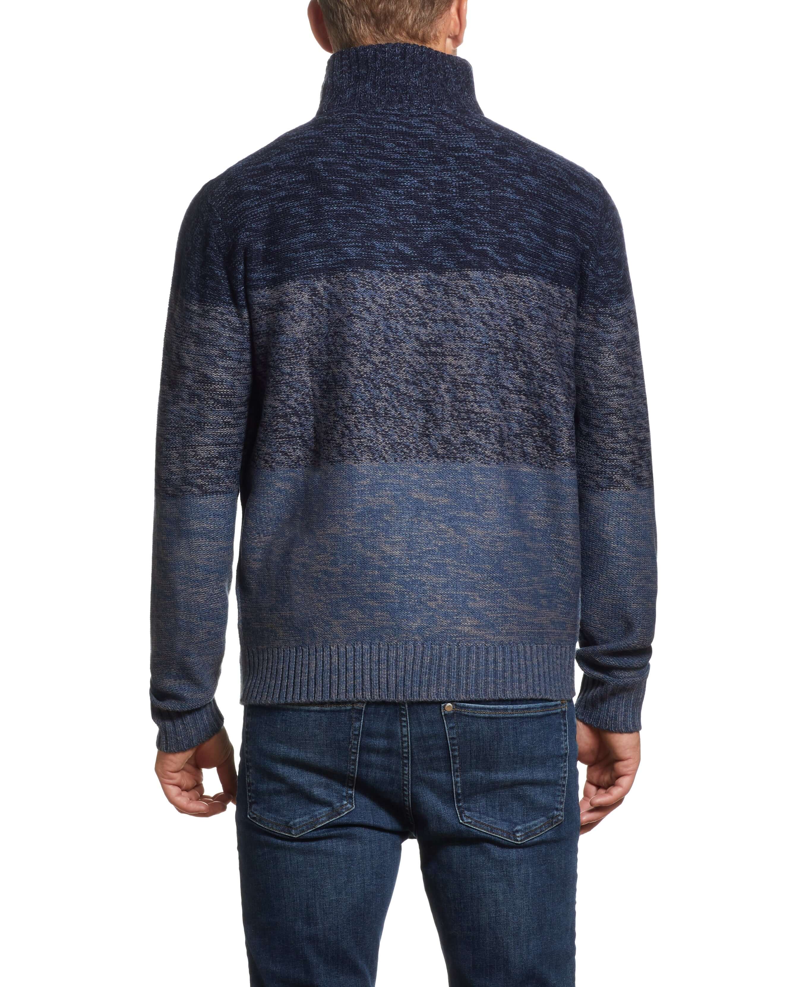 Ombre Button Mock In Navy