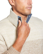 Ombre Button Mock In Natural