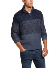 Ombre Button Mock In Navy