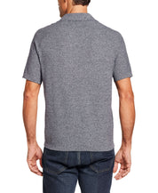 Open Collar Polo Sweater in Sailor Twist showcased from the back, displaying the stylish collared design and ribbed details.