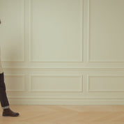 Long Sleeve Solid Cord Button Down Cream