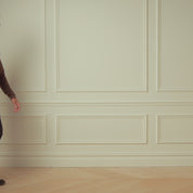 Crinkle Scuba Crew Neck in Brown