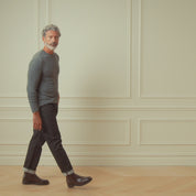 Long Sleeve Crew Neck in Charcoal