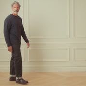 Crinkle Scuba Crew Neck in Black