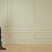 Long Sleeve Crinkle Henley in Brown