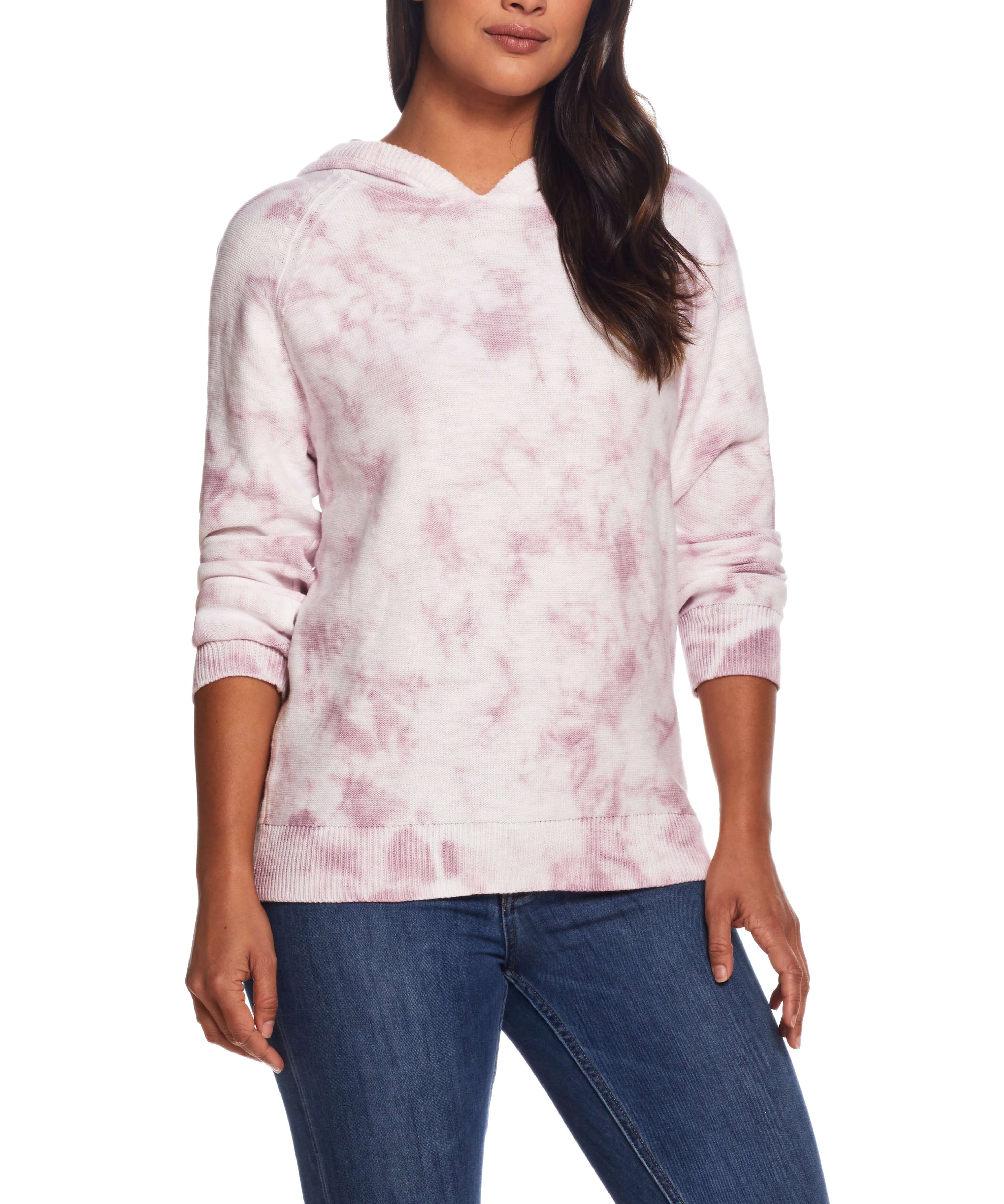 Water Color Hoodie  In Nirvana featuring a unique tie-dye pattern, perfect for casual wear and comfort.