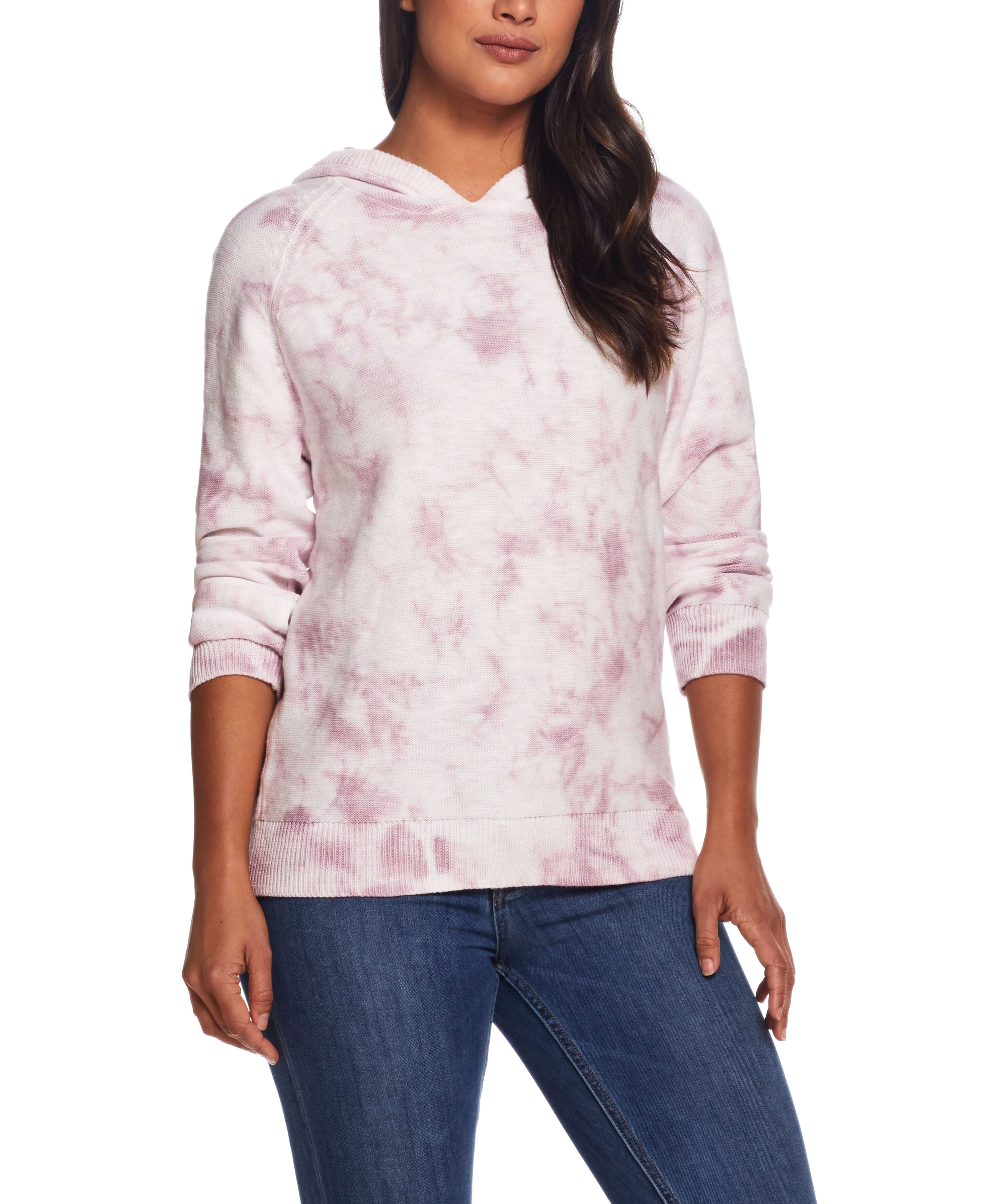Water Color Hoodie  In Nirvana featuring a unique tie-dye pattern, perfect for casual wear and comfort.